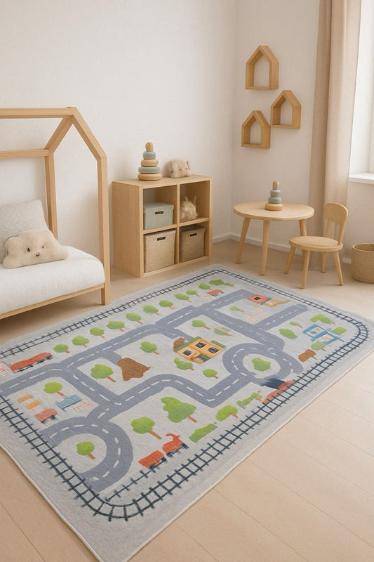 Circuito de Aventuras – Alfombra de Juego Urbana 80x150 cm