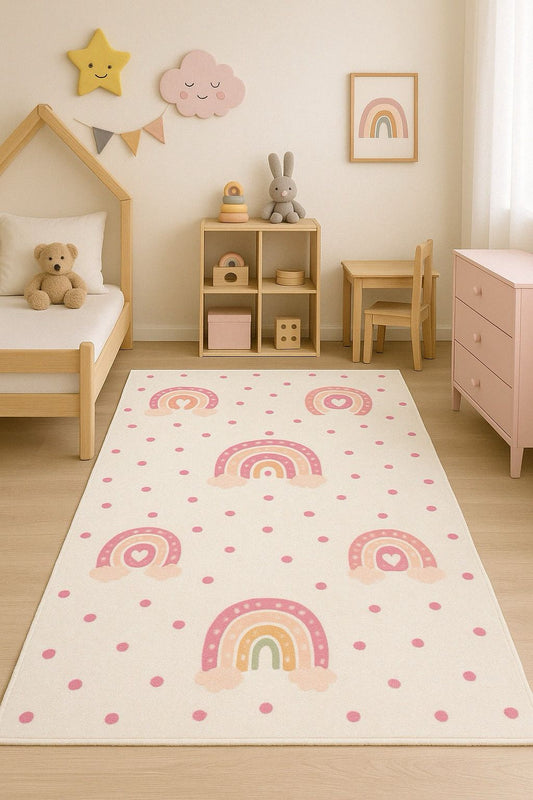 Alfombra Arcoíris de Ensueño: Dale alegría y color a tu espacio 80x150cm